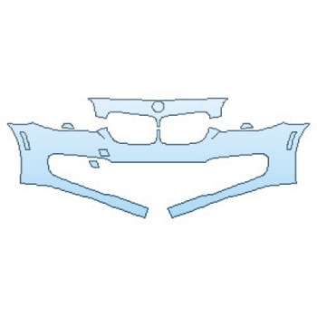 Precut PPF Kit – Clear Bra Paint Protection Film PAINT PROTECTION KIT - 2016 BMW 5 SERIES LUXURY LINE BUMPER (2 PIECE) - PRECUT PPF CLEAR BRA WRAP