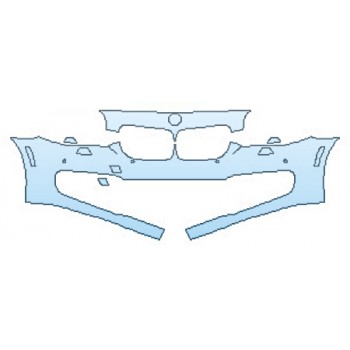 Precut PPF Kit – Clear Bra Paint Protection Film PAINT PROTECTION KIT - 2016 BMW 5 SERIES LUXURY LINE BUMPER WITH WASHERS AND SENSORS (2 PIECE) - PRECUT PPF CLEAR BRA WRAP
