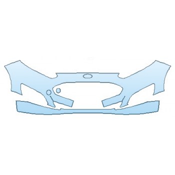 PAINT PROTECTION KIT - 2016 FORD FIESTA TITANIUM BUMPER WITH TOWHOOK - PRECUT PPF CLEAR BRA WRAP