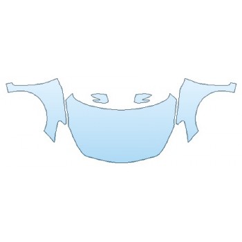 PAINT PROTECTION KIT - 2016 KIA FORTE5 HATCHBACK EX FULL HOOD (WRAPPED EDGES)  FENDERS  MIRRORS - PRECUT PPF CLEAR BRA WRAP