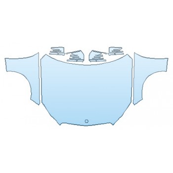 PAINT PROTECTION KIT - 2016 MERCEDES E-CLASS E350 SEDAN BASE FULL HOOD  FENDERS  MIRRORS - PRECUT PPF CLEAR BRA WRAP