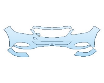 PAINT PROTECTION KIT - 2016 MERCEDES E-CLASS E350 SEDAN BASE BUMPER - PRECUT PPF CLEAR BRA WRAP