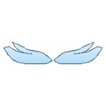 PAINT PROTECTION KIT - 2016 MERCEDES E-CLASS E350 SEDAN BASE HEADLIGHTS WITH RELIEF CUTS - PRECUT PPF CLEAR BRA WRAP