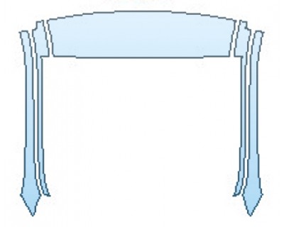 PAINT PROTECTION KIT - 2016 MERCEDES E-CLASS E350 SEDAN BASE ROOF  A-PILLARS - PRECUT PPF CLEAR BRA WRAP