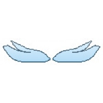 PAINT PROTECTION KIT - 2016 MERCEDES E-CLASS E350 SEDAN SPORT HEADLIGHTS WITH RELIEF CUTS - PRECUT PPF CLEAR BRA WRAP