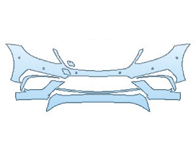 PAINT PROTECTION KIT - 2016 MERCEDES S-CLASS SEDAN S63 AMG BUMPER WITH SENSORS (OPTION 1) - PRECUT PPF CLEAR BRA WRAP