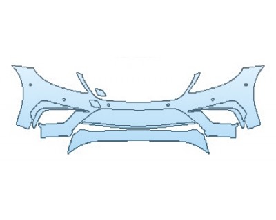 PAINT PROTECTION KIT - 2016 MERCEDES S-CLASS SEDAN S63 AMG BUMPER WITH SENSORS (OPTION 2) - PRECUT PPF CLEAR BRA WRAP