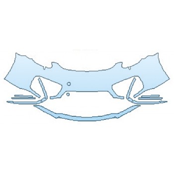 PAINT PROTECTION KIT - 2016 PORSCHE CAYMAN S BUMPER WITH WASHERS - PRECUT PPF CLEAR BRA WRAP