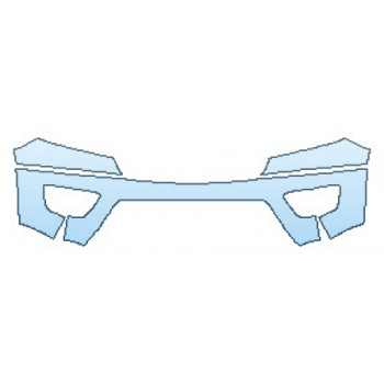 PAINT PROTECTION KIT - 2020 CHEVROLET COLORADO LT BUMPER (3 PIECE) - PRECUT PPF CLEAR BRA WRAP