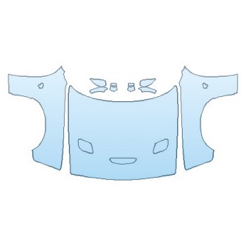 PAINT PROTECTION KIT - 2016 DODGE CHALLENGER HELLCAT FULL HOOD (WRAPPED EDGES)  FENDERS  MIRRORS - PRECUT PPF CLEAR BRA WRAP