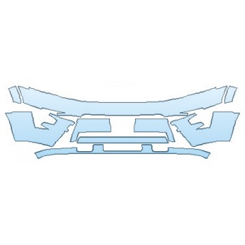 PAINT PROTECTION KIT - 2016 FORD EXPEDITION PLATINUM BUMPER (PLATE CUTOUT) - PRECUT PPF CLEAR BRA WRAP