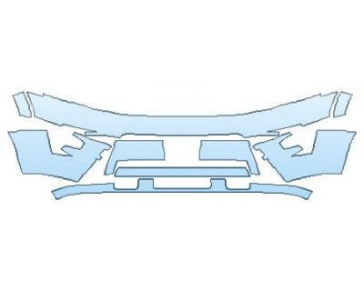 PAINT PROTECTION KIT - 2017 FORD EXPEDITION PLATINUM BUMPER (PLATE CUTOUT) - PRECUT PPF CLEAR BRA WRAP