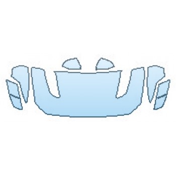 PAINT PROTECTION KIT - 2017 FORD MUSTANG GT HOOD WITH SCOOPS (30 INCH  WRAPPED EDGES)  FENDERS  MIRRORS - PRECUT PPF CLEAR BRA WRAP