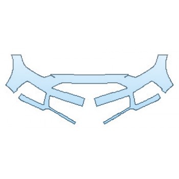 PAINT PROTECTION KIT - 2017 FORD MUSTANG GT ROUSH BUMPER (1 PIECE) - PRECUT PPF CLEAR BRA WRAP