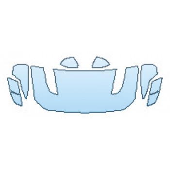 PAINT PROTECTION KIT - 2017 FORD MUSTANG V6 HOOD WITH SCOOPS (30 INCH  WRAPPED EDGES)  FENDERS  MIRRORS - PRECUT PPF CLEAR BRA WRAP