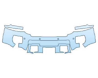 PAINT PROTECTION KIT - 2016 GMC SIERRA 3500HD BUMPER WITH SENSORS - PRECUT PPF CLEAR BRA WRAP