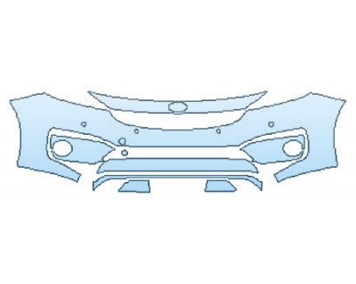 PAINT PROTECTION KIT - 2016 KIA SEDONA SXL BUMPER WITH SENSORS (7 PIECE) - PRECUT PPF CLEAR BRA WRAP