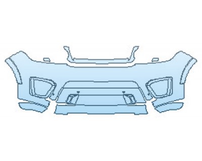 PAINT PROTECTION KIT - 2016 LAND ROVER RANGE ROVER SPORT SVR BUMPER WITH SENSORS - PRECUT PPF CLEAR BRA WRAP