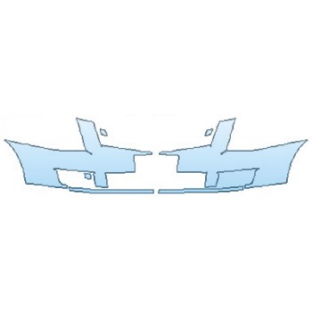 PAINT PROTECTION KIT - 2016 CADILLAC SRX PERFORMANCE BUMPER (PLATE CUTOUT) - PRECUT PPF CLEAR BRA WRAP