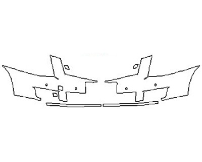 2016 CADILLAC SRX PREMIUM Bumper With Sensors (Plate Cutout)