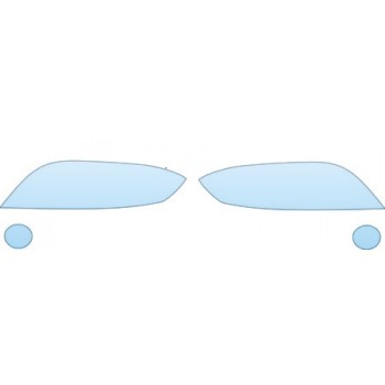 PAINT PROTECTION KIT - 2010 BMW 328 SEDAN I HEADLIGHTS FOGLIGHTS(M PACKAGE SEDAN) KIT - PRECUT PPF CLEAR BRA WRAP