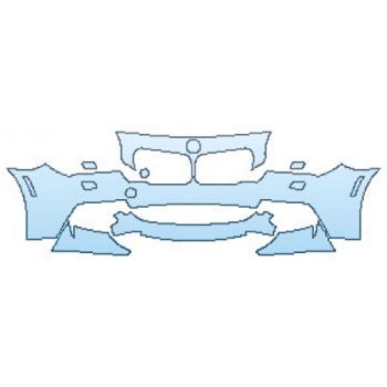 PAINT PROTECTION KIT - 2016 BMW 6 SERIES GRAN COUPE M SPORT BUMPER WITH WASHERS (5 PIECE) - PRECUT PPF CLEAR BRA WRAP