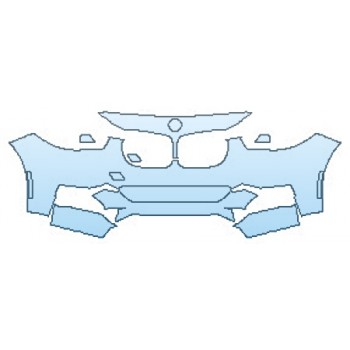 PAINT PROTECTION KIT - 2016 BMW 5 SERIES GRAN TURISMO M SPORT BUMPER (5 PIECE) - PRECUT PPF CLEAR BRA WRAP