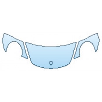 PAINT PROTECTION KIT - 2016 PORSCHE 911 TURBO HOOD (24 INCH WRAPPED) FENDERS - PRECUT PPF CLEAR BRA WRAP