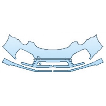 PAINT PROTECTION KIT - 2016 PORSCHE 911 TURBO S BUMPER WITH SENSORS (4 PIECE) - PRECUT PPF CLEAR BRA WRAP