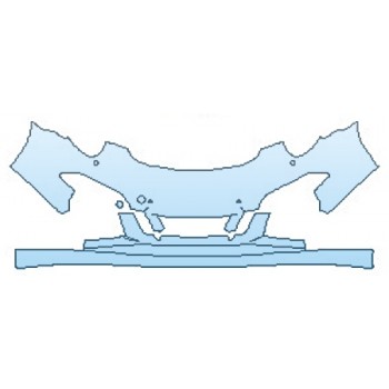 PAINT PROTECTION KIT - 2016 PORSCHE 911 CARRERA 4 GTS BUMPER WITH WASHERS AND SENSORS - PRECUT PPF CLEAR BRA WRAP