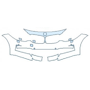 PAINT PROTECTION KIT - 2016 BMW 3 SERIES GRAN TURISMO LUXURY PKG BUMPER WITH WASHERS AND SENSORS (2 PIECE) - PRECUT PPF CLEAR BRA WRAP