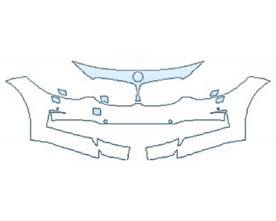 PAINT PROTECTION KIT - 2016 BMW 3 SERIES GRAN TURISMO LUXURY PKG BUMPER WITH WASHERS AND SENSORS (2 PIECE) - PRECUT PPF CLEAR BRA WRAP