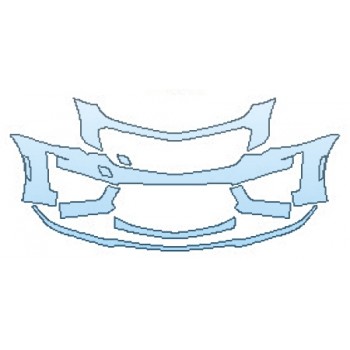 PAINT PROTECTION KIT - 2016 CADILLAC CTS-V SEDAN BUMPER (6 PIECE) - PRECUT PPF CLEAR BRA WRAP