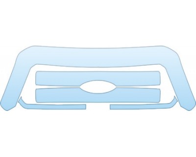PAINT PROTECTION KIT - 2011 FORD F-250 SUPER DUTY LARIAT SUPERCAB LONG BED GRILLE KIT - PRECUT PPF CLEAR BRA WRAP