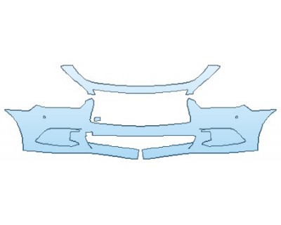 PAINT PROTECTION KIT - 2016 INFINITI QX60 HYBRID BASE BUMPER WITH SENSORS - PRECUT PPF CLEAR BRA WRAP