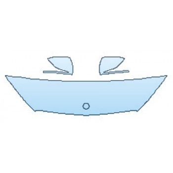 PAINT PROTECTION KIT - 2016 MERCEDES GLC-CLASS GLC300 4MATIC BASE HOOD (18 INCH) MIRRORS - PRECUT PPF CLEAR BRA WRAP