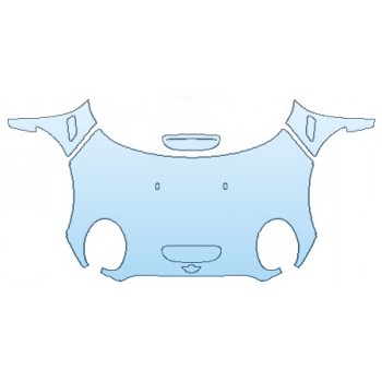 PAINT PROTECTION KIT - 2016 MINI COOPER CLUBMAN S FULL HOOD (WRAPPED EDGES) FENDERS - PRECUT PPF CLEAR BRA WRAP