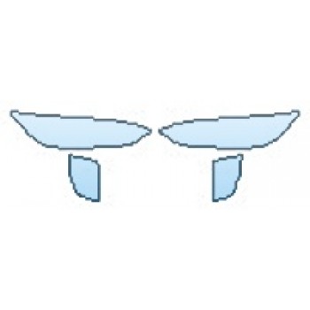 PAINT PROTECTION KIT - 2016 TESLA MODEL X 90D HEADLIGHTS FOG LIGHTS - PRECUT PPF CLEAR BRA WRAP