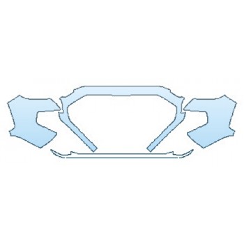 PAINT PROTECTION KIT - 2016 TOYOTA TACOMA TRD OFF ROAD BUMPER (4 PIECE) - PRECUT PPF CLEAR BRA WRAP