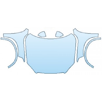 PAINT PROTECTION KIT - 2016 VOLVO XC90 T5 AWD INSCRIPTION FULL HOOD (WRAPPED EDGES) FENDERS MIRRORS - PRECUT PPF CLEAR BRA WRAP