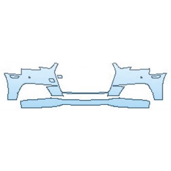 PAINT PROTECTION KIT - 2017 AUDI A4 BUMPER WITH SENSORS (2 PIECE OPTION 2) - PRECUT PPF CLEAR BRA WRAP