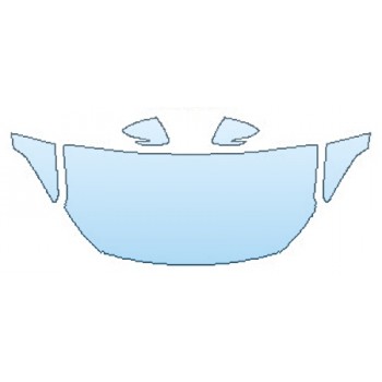 PAINT PROTECTION KIT - 2017 HYUNDAI ELANTRA LIMITED HOOD (30 INCH WRAPPED) FENDERS MIRRORS - PRECUT PPF CLEAR BRA WRAP