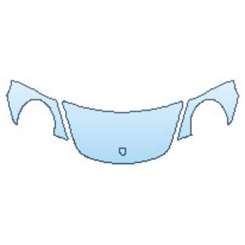 PAINT PROTECTION KIT - 2017 PORSCHE 911 CARRERA 4S HOOD (24 INCH WRAPPED) FENDERS - PRECUT PPF CLEAR BRA WRAP