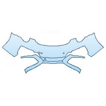 PAINT PROTECTION KIT - 2017 PORSCHE 911 CARRERA 4S BUMPER WITH SENSORS (2 PIECE) - PRECUT PPF CLEAR BRA WRAP