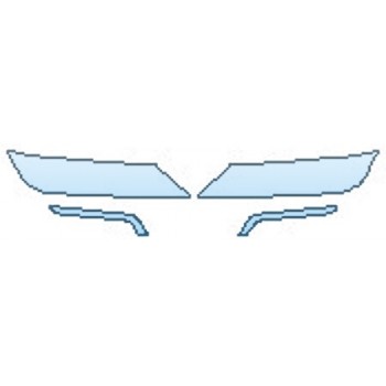 PAINT PROTECTION KIT - 2017 CHEVROLET IMPALA PREMIER HEADLIGHTS FOG LIGHTS - PRECUT PPF CLEAR BRA WRAP