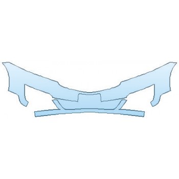 PAINT PROTECTION KIT - 2017 CHEVROLET TRAVERSE PREMIER BUMPER (2 PIECE PLATE CUTOUT) - PRECUT PPF CLEAR BRA WRAP