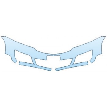 PAINT PROTECTION KIT - 2017 CHEVROLET TRAVERSE PREMIER BUMPER (1 PIECE PLATE CUTOUT) - PRECUT PPF CLEAR BRA WRAP