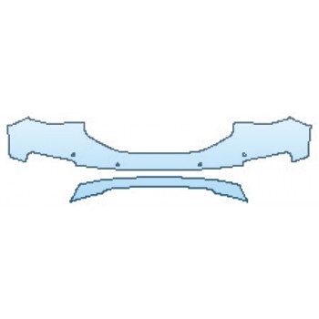 PAINT PROTECTION KIT - 2017 GMC ACADIA SLT BUMPER WITH SENSORS - PRECUT PPF CLEAR BRA WRAP