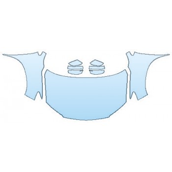 PAINT PROTECTION KIT - 2019 HONDA RIDGELINE RTS FULL HOOD FENDERS MIRRORS - PRECUT PPF CLEAR BRA WRAP