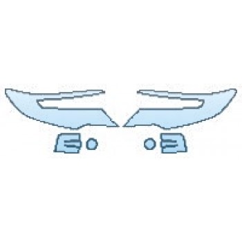 PAINT PROTECTION KIT - 2019 HONDA RIDGELINE RTS HEAD LIGHTS FOG LIGHTS - PRECUT PPF CLEAR BRA WRAP